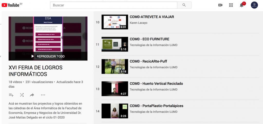 canal de youtube